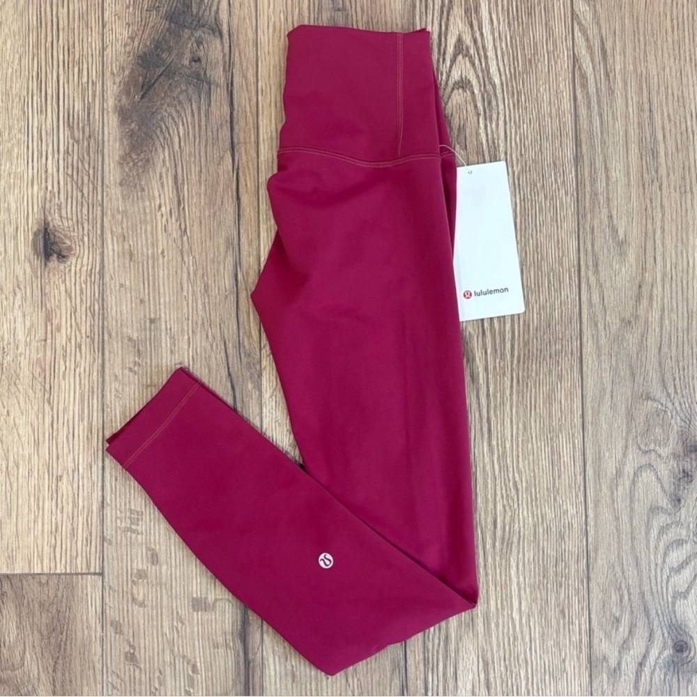 NWT Lululemon Wunder Train High Rise Tight 28" Size 0 In Magenta Smoke